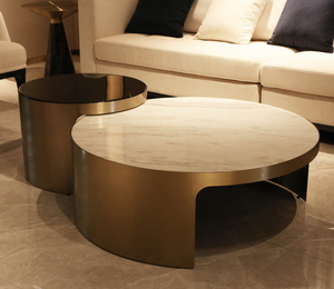 Modern Fashion Stainless Steel Living Room Coffee Table Set