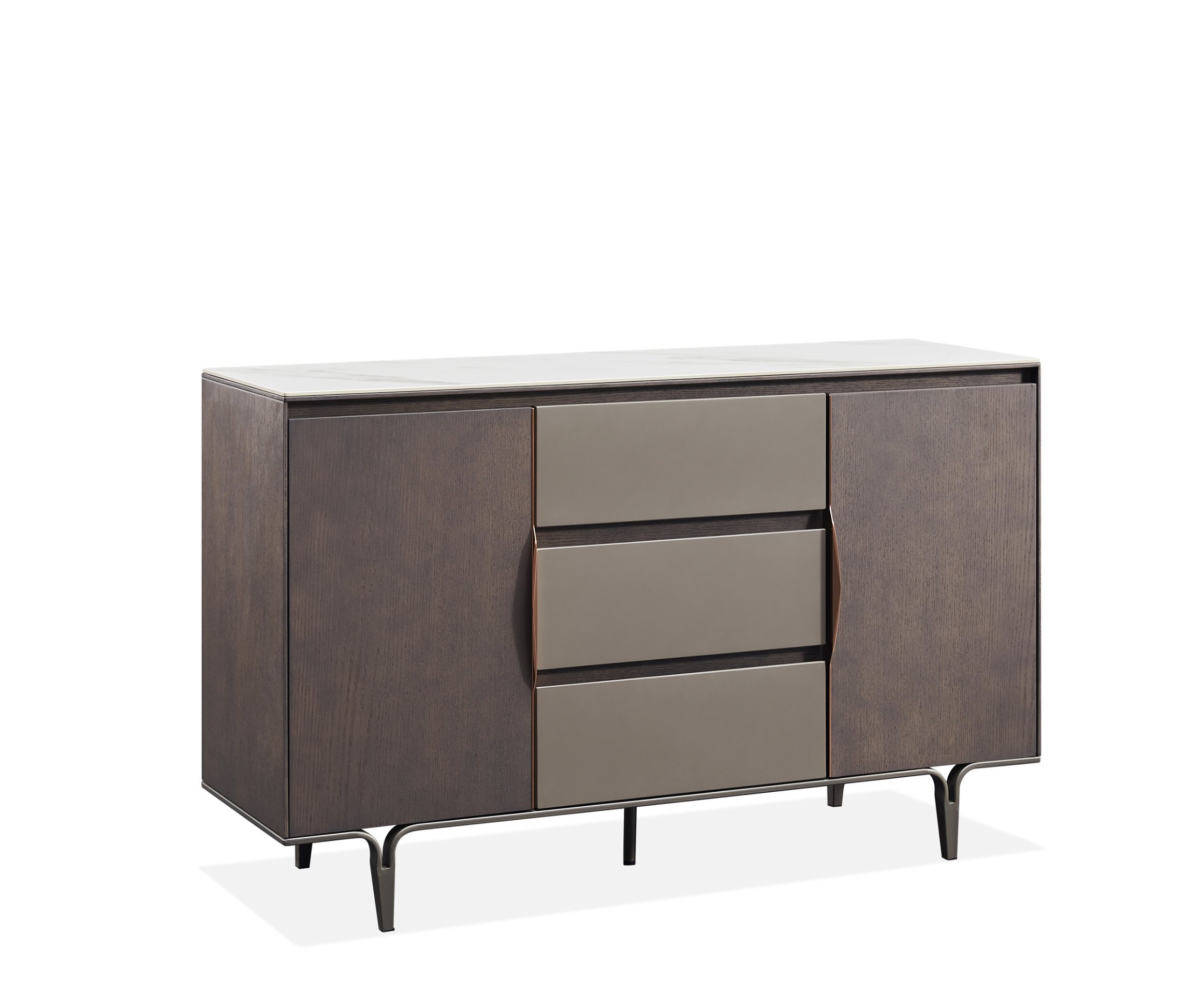 Modern Design Marble Metal Sideboard Storage Cabinet Hotel Home Dining Room Furniture