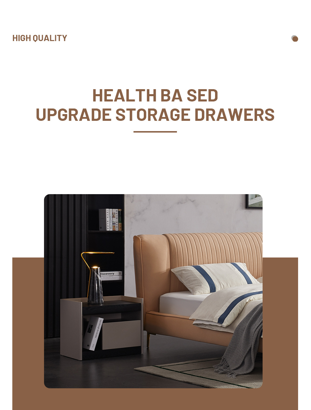 Modern Plywood Night Stand Hotel Home Bed Room Sideboard Night