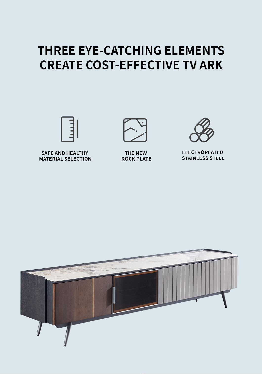 Modern Living Room Marble TV Stand