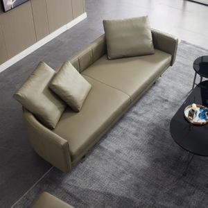 Italian Living Room Light Luxury Napa Leather Sofas