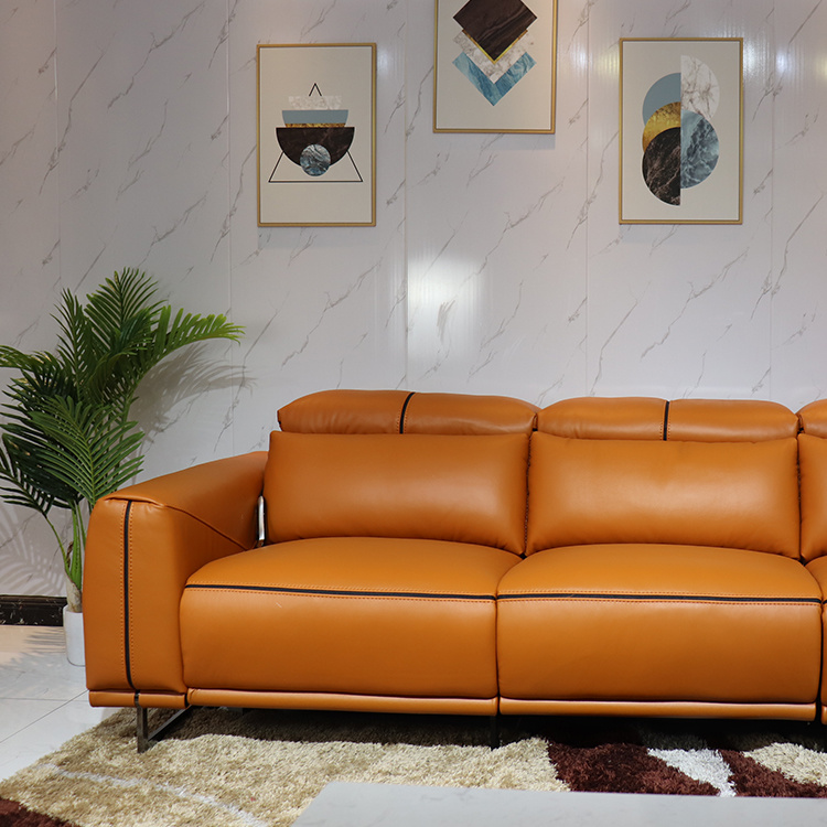 Living Room Composite Fabric Sofa Modern Simple First Class Electric Sofa Multi-Functional Small Family Corner Sofa