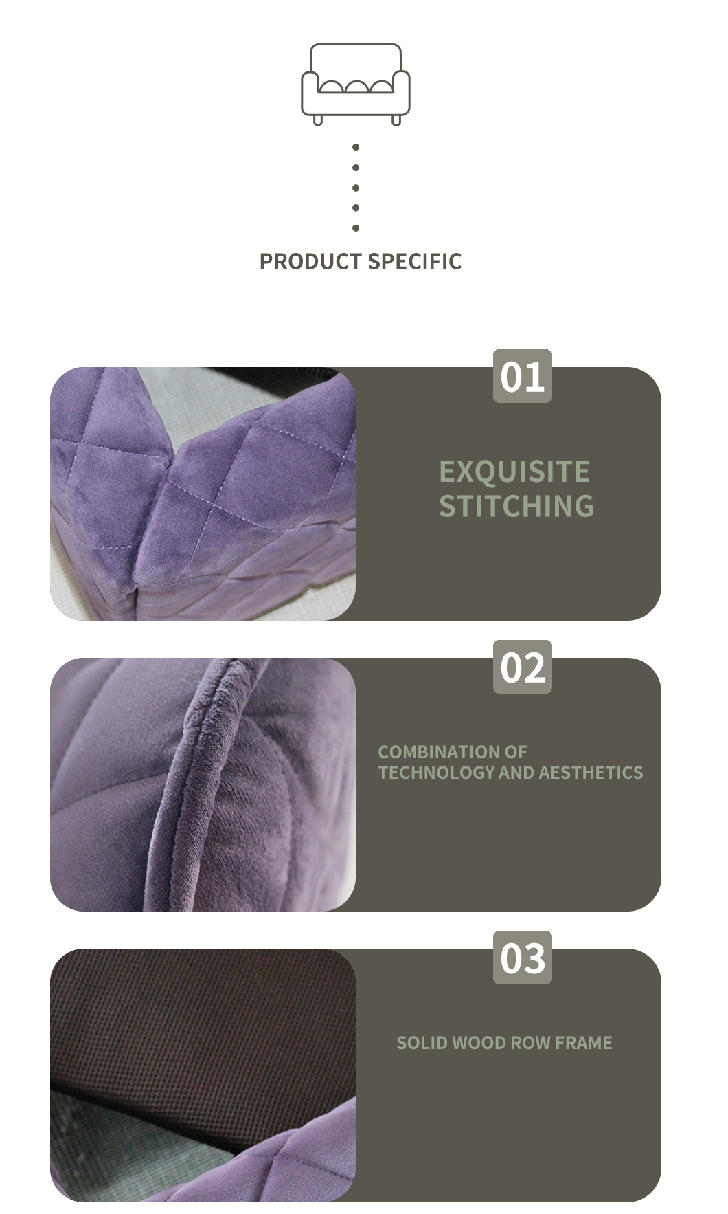 Modern Korea Design King Size Fabric Bed