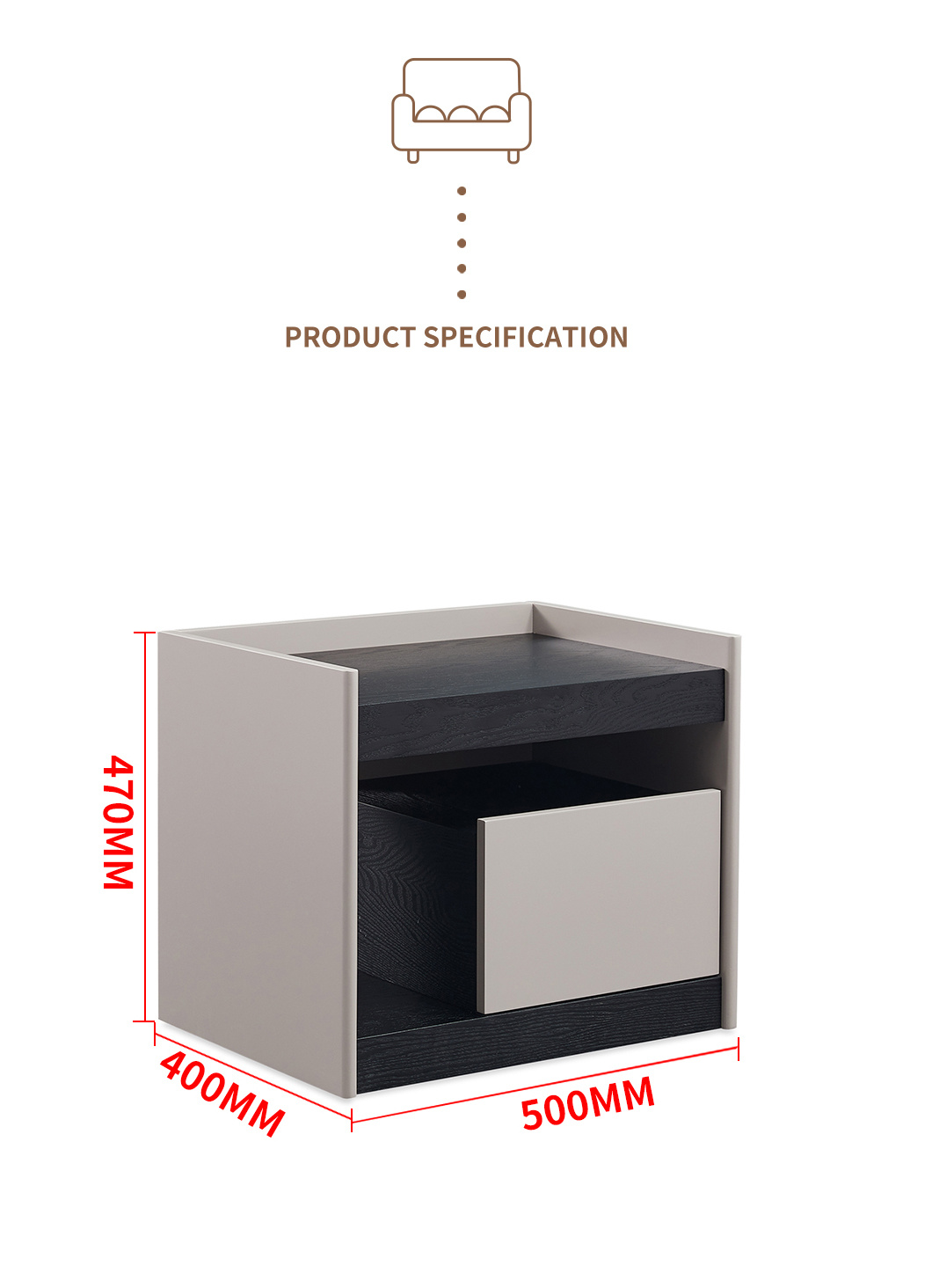 Modern Home Hotel Bedroom Cabinet Night Stand