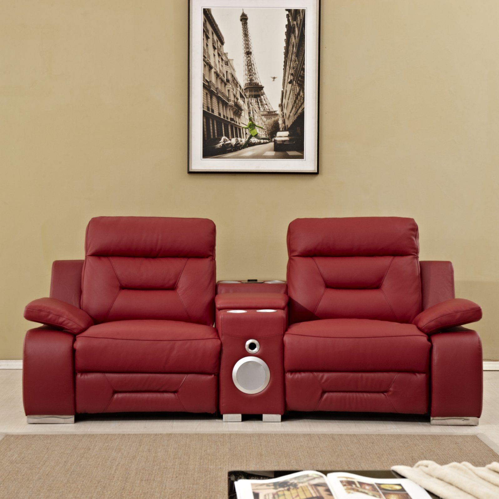 Hot Selling Leather Premium Home Theater Sofa Functional Sofa