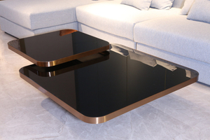 Modern Luxury Stainless Steel Hotel Living Room Coffee Table
