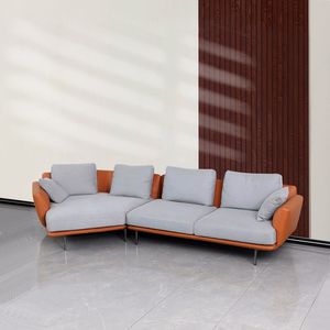 Modern High Quality Leather Fabric Living Room Leisure Sofa