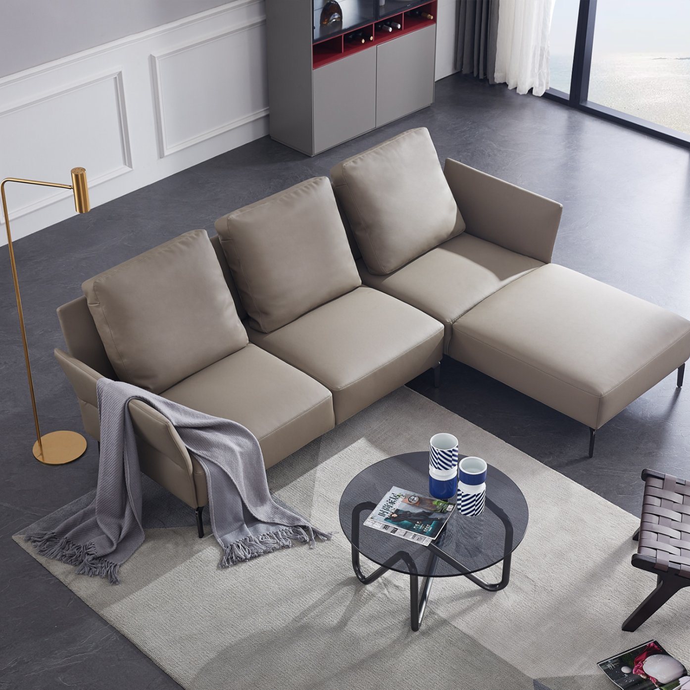 2020 Design High Quality Technology Nano Leather Modern Sofa Furniture