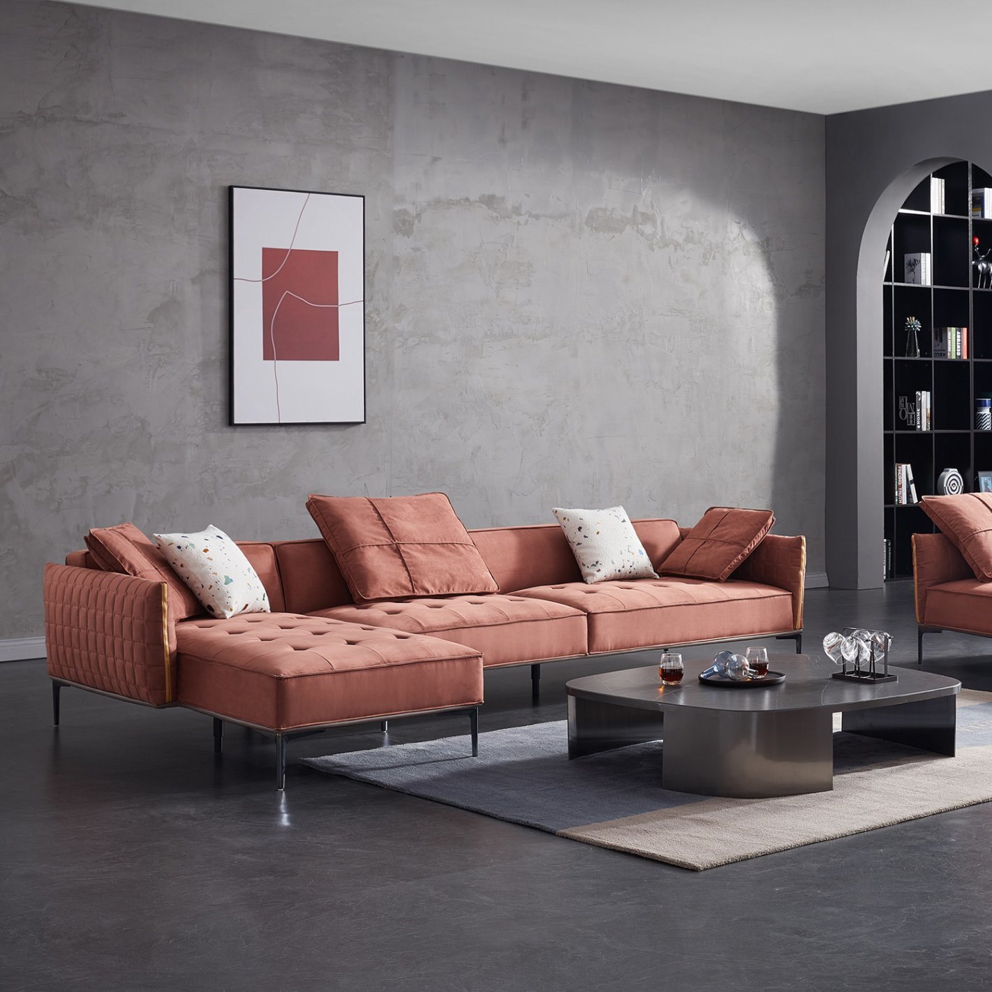 High-End Technology Cloth Sofa Modern Sectional Sofa Home Furniture