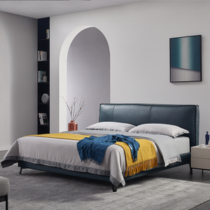 Luxury Italian Bedroom King Size Leather Bed