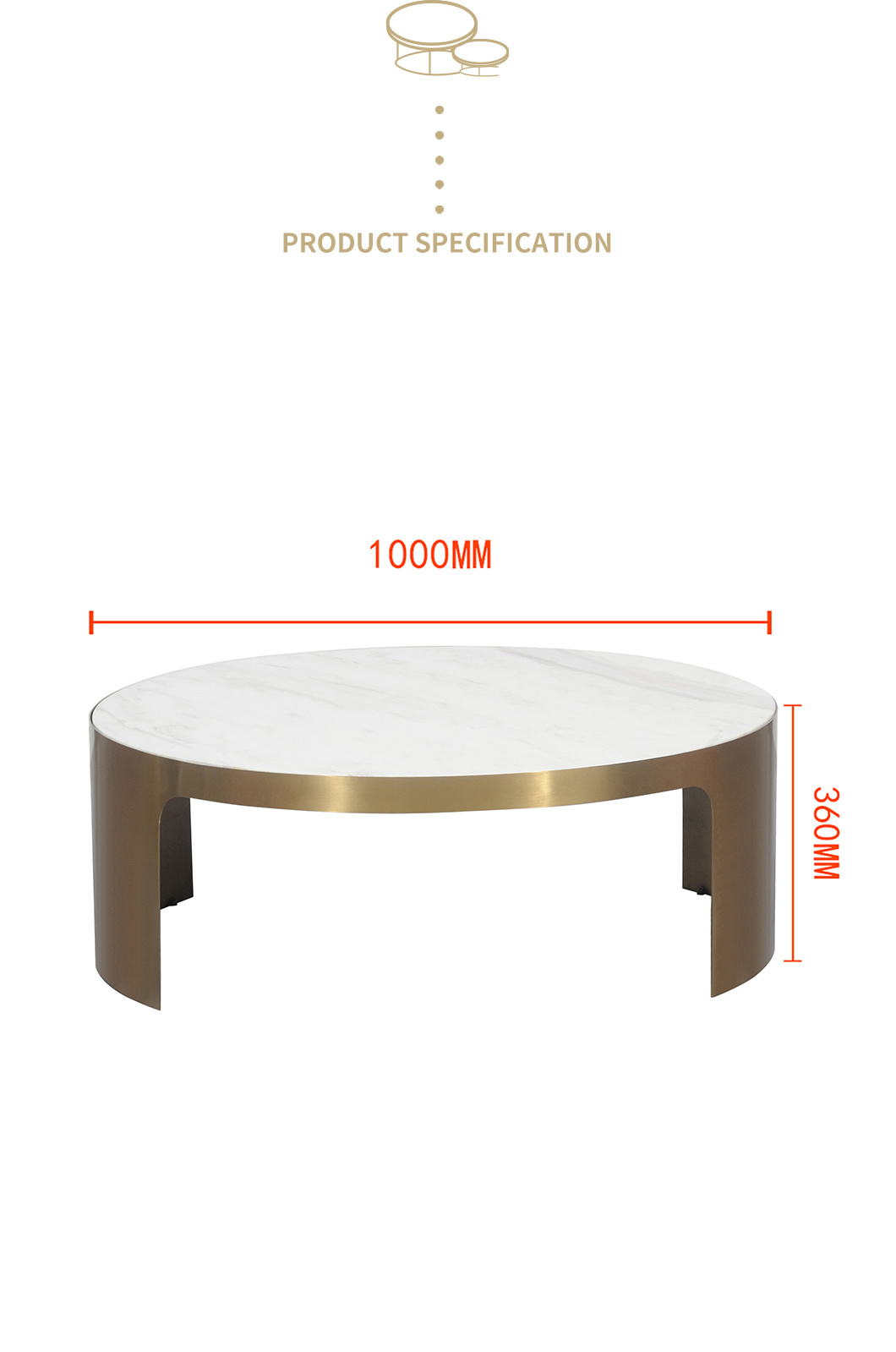Hot Sale Gold Side Table Modern Round Side Table