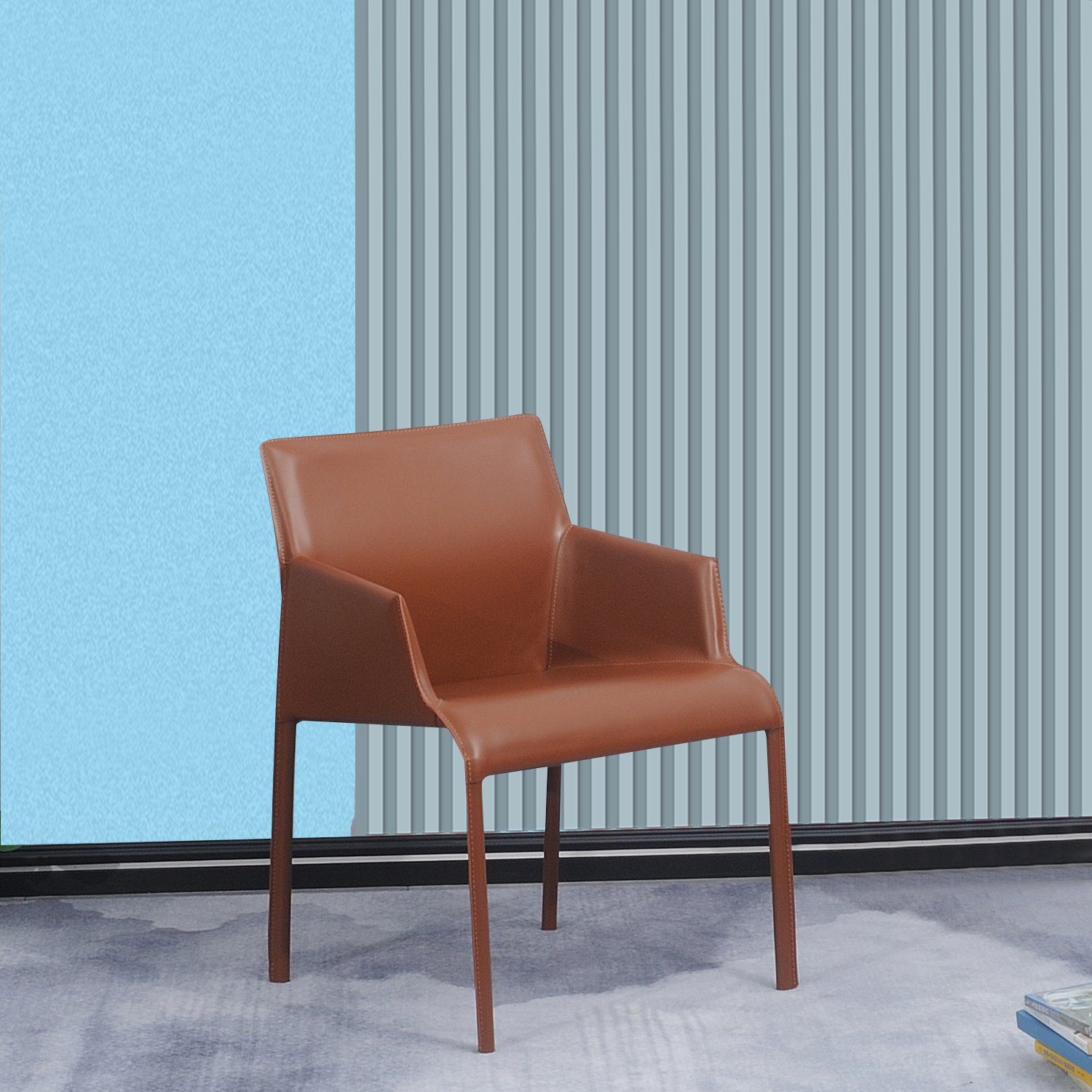 American Style Upholstered Leather Dining Room Chair