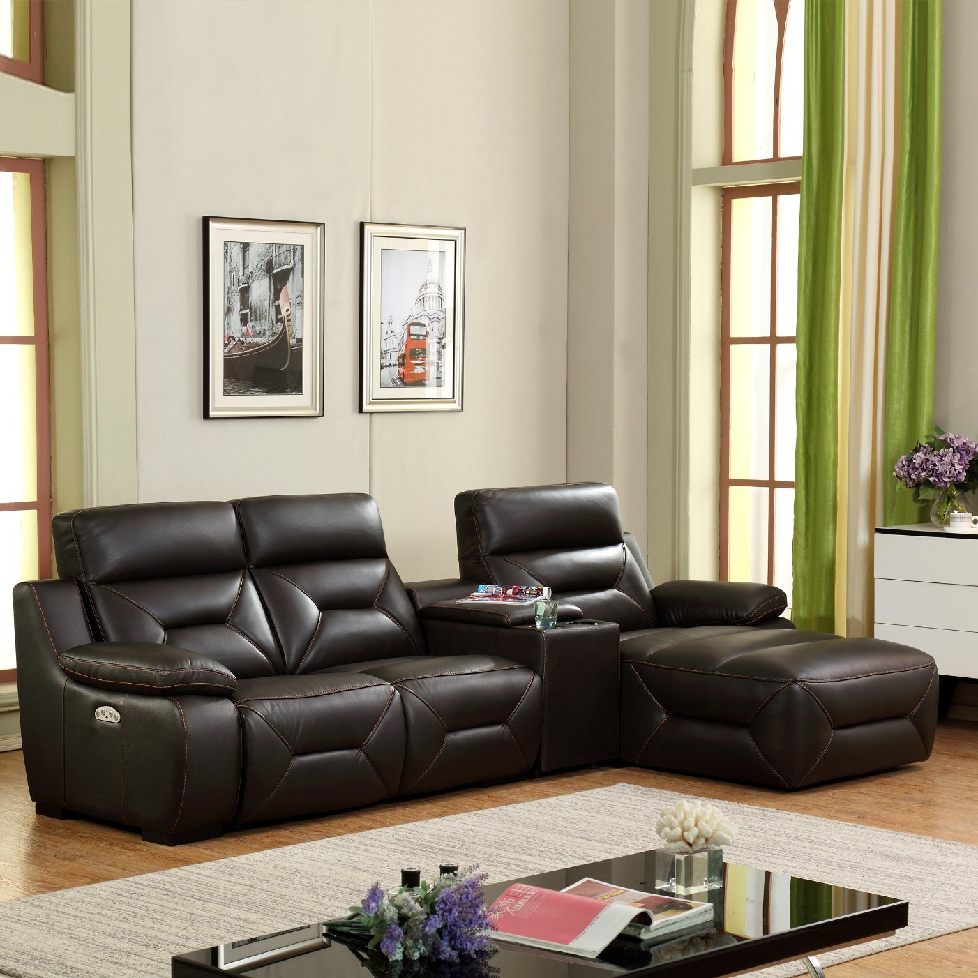 2022 Hot Sale Living Room Sectional Fabric Recliner Sofa