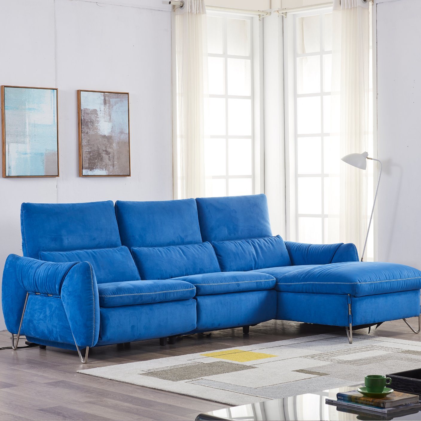 Selling Modern Simple Cloth Art Sofa Living Room Function Sofa Apartment Function Sofa