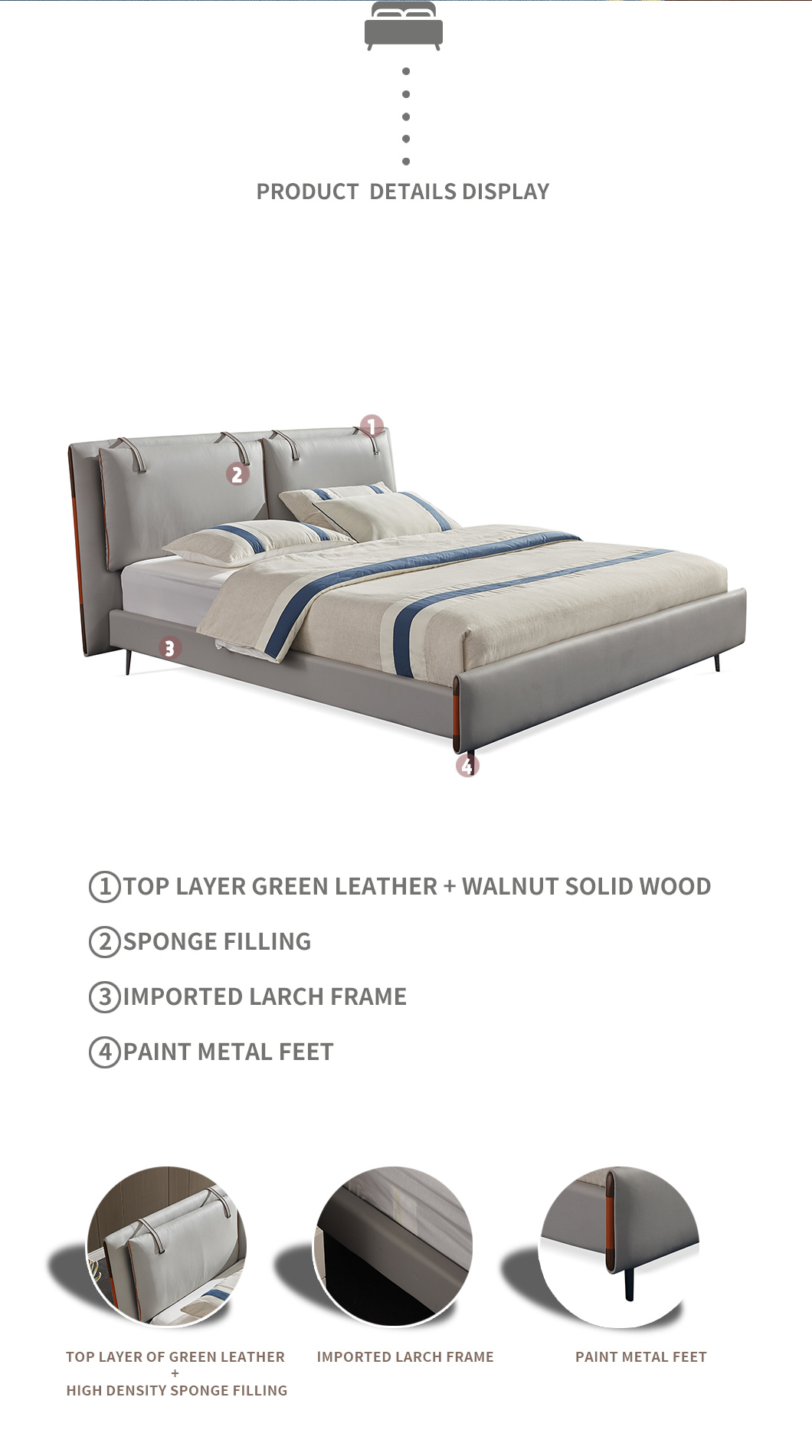 China Factory New Technology Fabric King Bed Bedroom Furniture