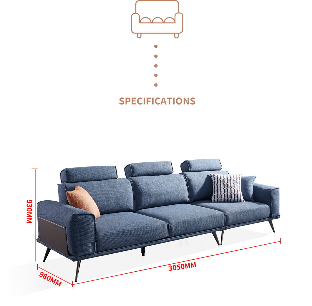 Modern Design Home Hotel Living Room Sectional Fabric Sofa